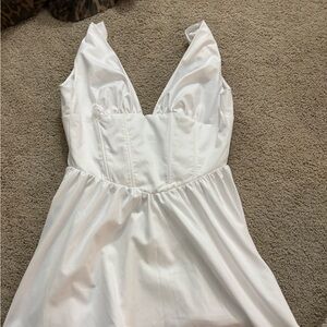 Naked Wardrobe white corset dress